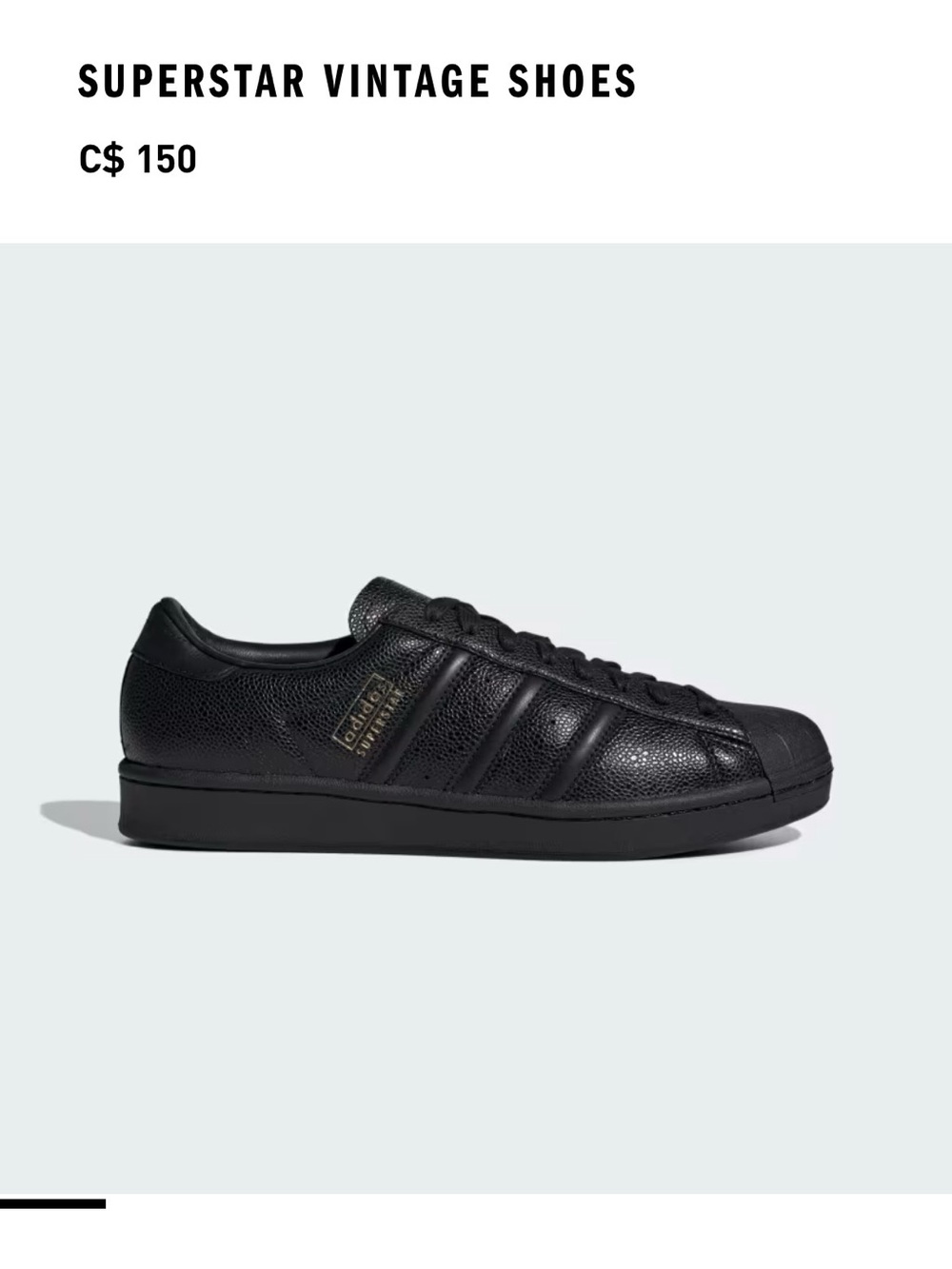 NWOT Adidas Vintage Superstars